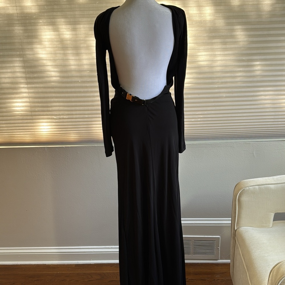 Gucci Open Back Belted Slit Dress - Picture 9 of 13
